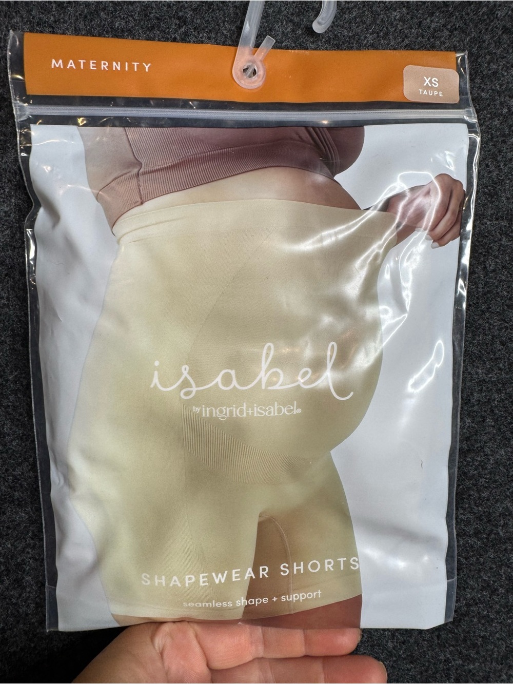 New xs Ingrid & Isabel Taupe Maternity Shapewear Shorts